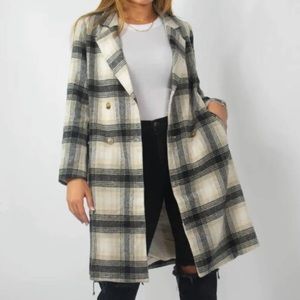 Le Lis | Plaid Grey Bandit Pea Coat
